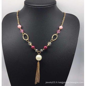 Perles colorées perle collier de chandail (xjw13760)